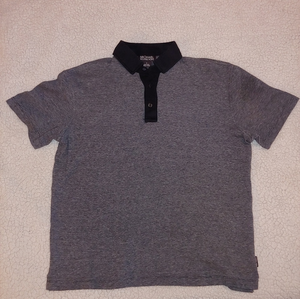 Michael Kors - polo-style Women's Top - Gray/Black